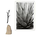 Bed Accent Wall With Art Prints Metal Frames And Natural Decor
