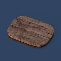Natural Wooden Chopping Board with Rustic Texture for Kitchen Food Preparation Essential Kitchenware Tool 3d model