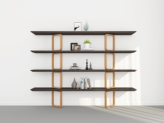 Bookshelf Model Bookshelf Decoration Bookshelf Ornaments Storage Rack Decorative Rack Book Shelf 3d model