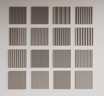 Modern Great Wall Board Grille Board Wall Panel Wood veneer Line Background Wall Wave Board Wall Decoration Pendant 3d model