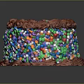 Delicious Round Chocolate Cake With Rich Frosting And Colorful Sprinkles