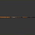 Classic Bolt Action Rifle With Wooden Stock Metal Barrel And Scope