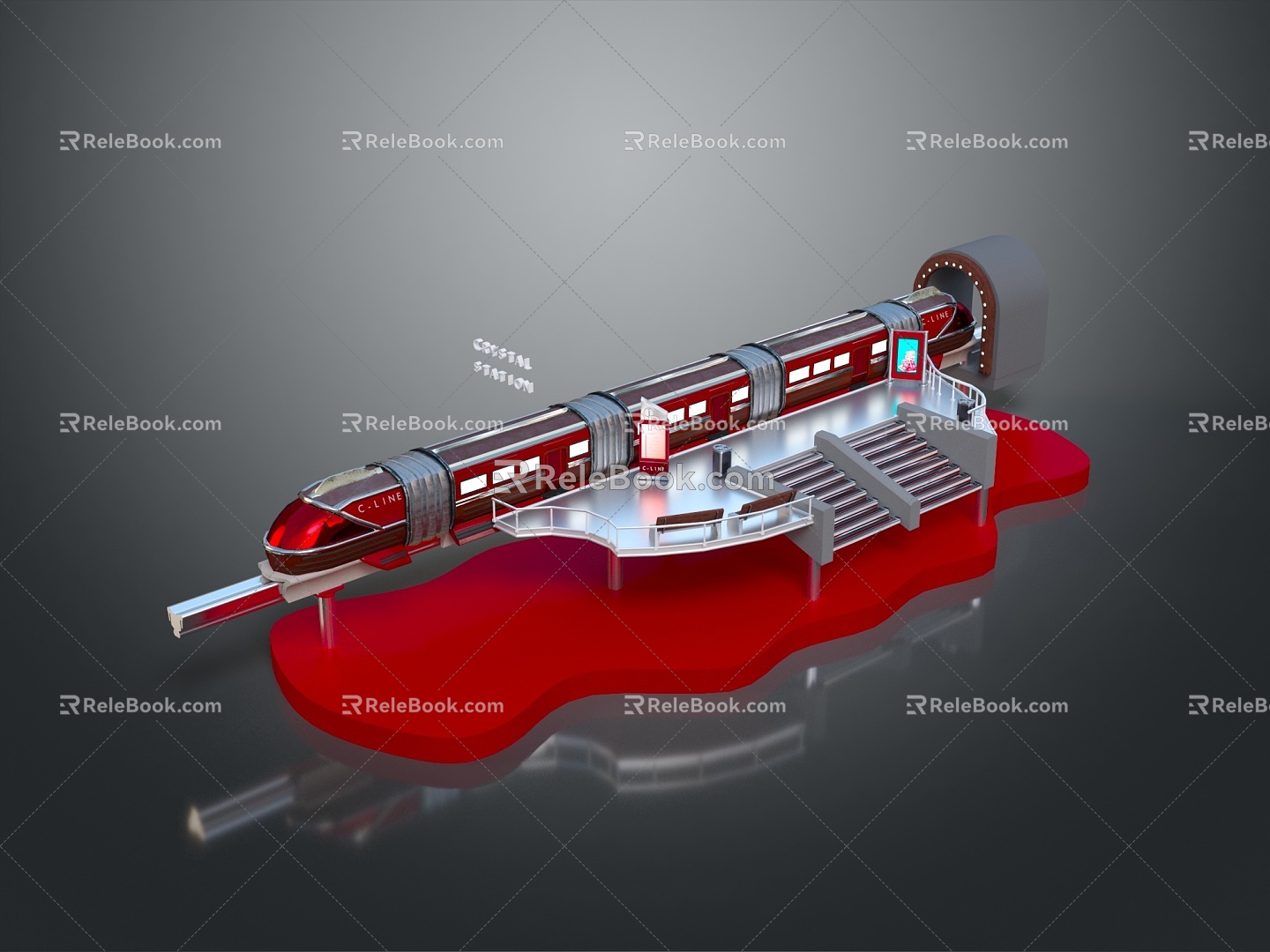 Train Light Rail Metro High Speed Rail EMU Train High Speed Train High Speed Train High Speed Locomotive EMU 3d model