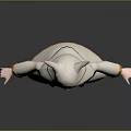 Fantasy Game and Movie Character With White Robe Horned Hood Brown Belt And Dark Boots