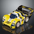 Yellow And Black Racing Car With Rear Wing New Men Logo Number 7 Stylish Design