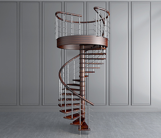 modern revolving staircase 3d model