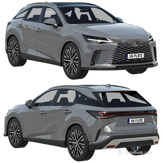 Lexus SUV Car Front And Rear View 3d model