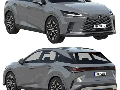 Lexus SUV Car Front And Rear View 3d model