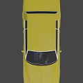 Stylish Yellow Sedan Car Exterior With Classic Body And Windows