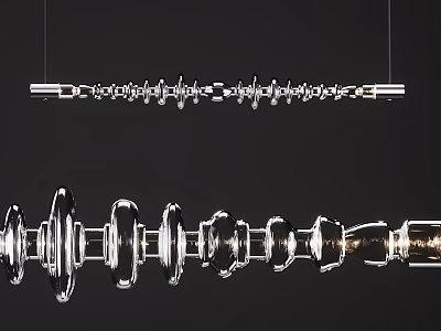 Modern Spiral Glass Chandelier With Unique Hanging Design For Interior Decor 3d model