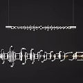 Modern Spiral Glass Chandelier With Unique Hanging Design For Interior Decor