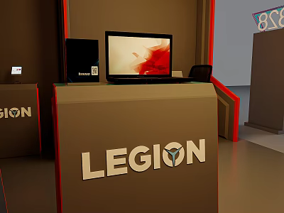 LEGION Gaming Laptop Store With Modern Display Setup And Interior Design 3d model