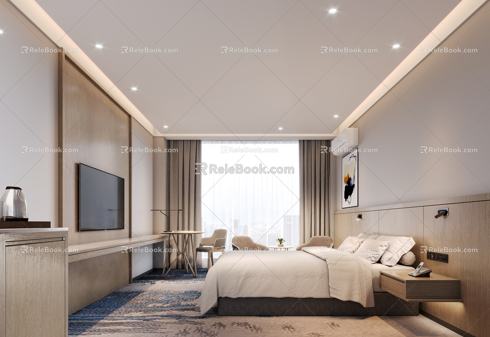 Hotel Rooms Modern Rooms 3d model