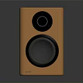 Modern Orange Home Audio Speaker With Compact Design And Black Accents