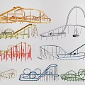 Colorful Playground Equipment With Various Slides Swings And Climbing Structures