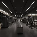 Gym Interior With Motivational Fitness Posters Barbell Bench And Workout Gear