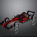 Red and Black Race Car With Aerodynamic Design And White Alloy Wheels
