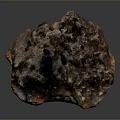 Unique Stone Wood Decorative Piece With Natural Rough Texture And Earthy Tones