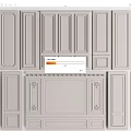 European-style wall panel European-style line European-style gypsum board 3d model