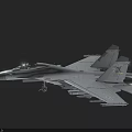 Chinese Navy J-15D carrier-based aircraft J15D electronic warfare aircraft 3d model