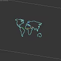 Illuminated World Map Lightbox With Stylish Design And Detailed Geographic Print