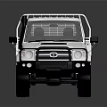 White Single Cab Pickup Truck With Open Cargo Bed Exterior Design