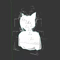 Game and Movie Character 3D Model With Cat Ears Mask And Hoodie