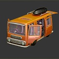 Modern school bus cartoon school bus 3d model