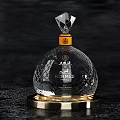 Luxury Wine Bottle And Wine Glass With Hermes Wuliangye Orange Box Transparent Design Gold Base