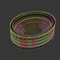 Detailed Roman Colosseum Model Featuring Ancient Circular Structure With Multiple Arches 3d model