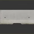 White Concrete Barrier With Holes And Worn Surface On Gray Background 3d model