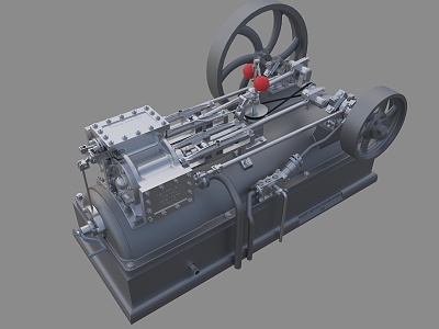 Garrett compound stationary engine 3d model