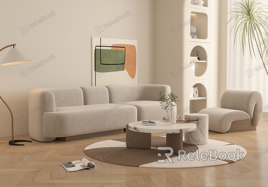 Sofa coffee table combination model