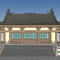 Traditional Chinese Ancient Architecture With Classic Roofs Multiple Buildings And Courtyard Layout