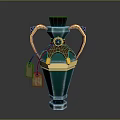 Medical Device With Blue Transparent Body Double Handles Dark Top And Label Tags