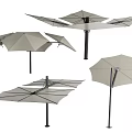 Outdoor Patio Sunshade Umbrella With Multiple Foldable Designs And Stylish Metal Frames For Garden Use