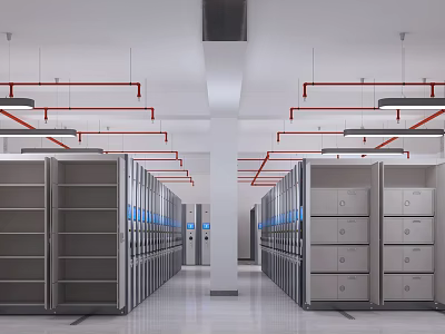 Modern Archives Cabinet 3d model
