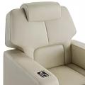 Comfortable Beige Leather Public Chair With Modern Armrests And Ergonomic Design