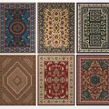 Square Rugs With Various Traditional Patterns And Assorted Colors For Home Decor