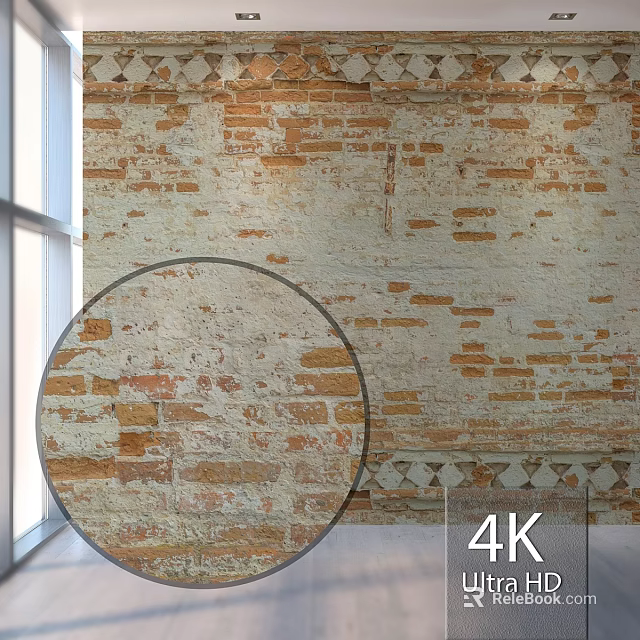 Circular Component Against Textured Brick Wall Background In 4K Resolution 3d model