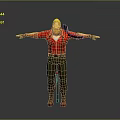 Worker European worker mechanic builder repairman miner digger figure 3d model