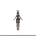 Child Wearing Bunny Ears Vest Skirt Stockings And Shoes Outfit Design