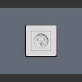 Sleek White Switch Panel Mounted on Blue Wall With Modern Design