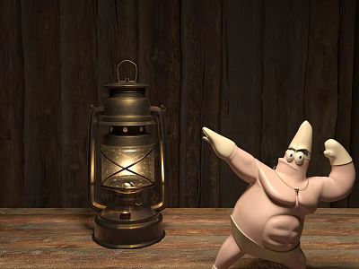 Industrial LOFT kerosene lamp do old oil lamp 3d model