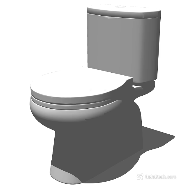 Modern Ceramic Toilet With Standard Design Comfortable Seat And Smooth Surface 3d model 