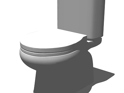 Modern Ceramic Toilet With Standard Design Comfortable Seat And Smooth Surface 3d model