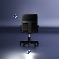Ergonomic Modern Black Office Chair With Mesh Back Armrests And Wheels 3d model