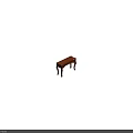 Classic Wooden Writing Desk With Carved Legs And Three Drawers For Home Office