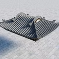 Traditional Chinese Roof With Neatly Arranged Gray Tiles And Curved Eaves