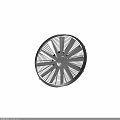 High Performance Electric Fan With Black Outer Frame And Silver Blades
